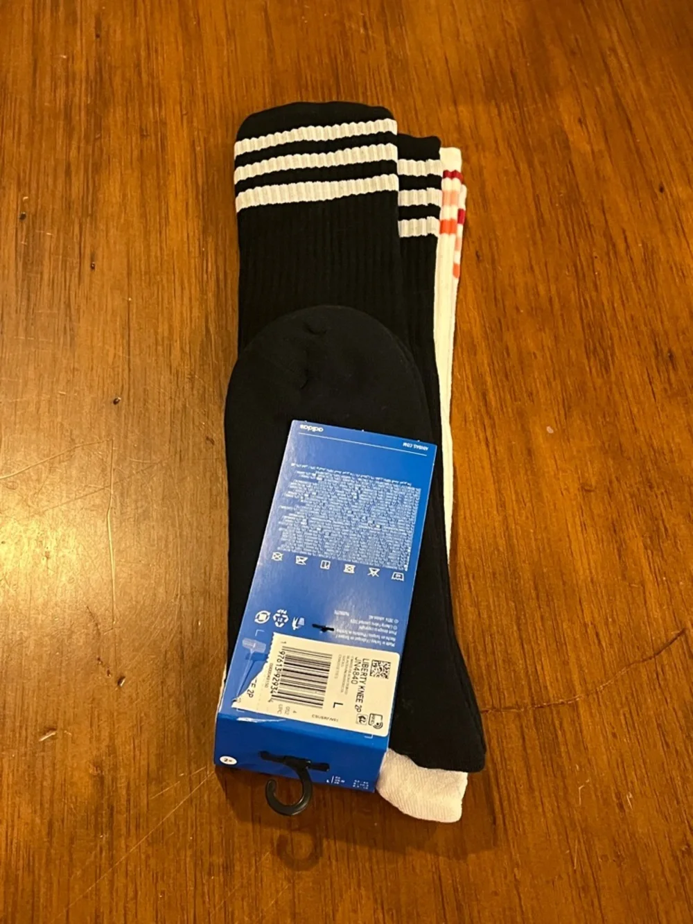 Adidas x Liberty of London Knee Socks X 2 Pair black white new Women’s